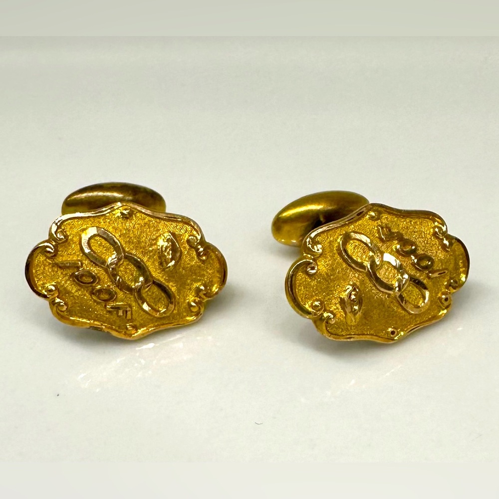 ANTIQUE Gold Rolled Cufflinks